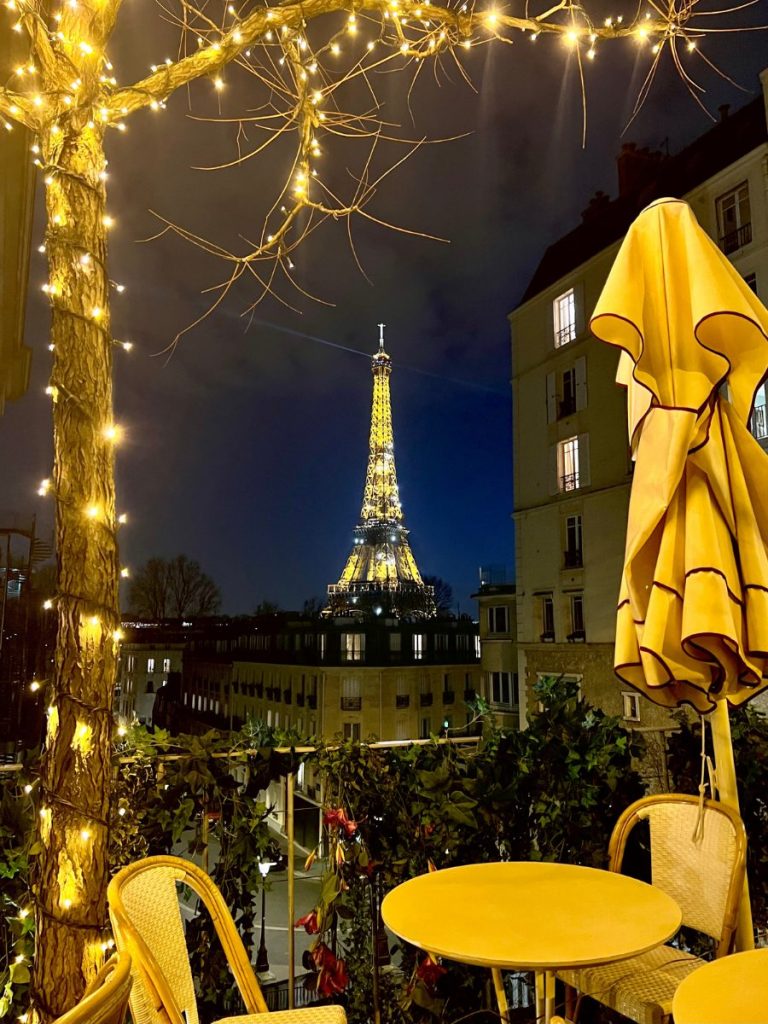 paris eiffelturm aussicht bei Nacht vom Palais du Tokyo