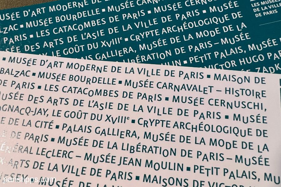 Ticket für kostenlose museen in Paris