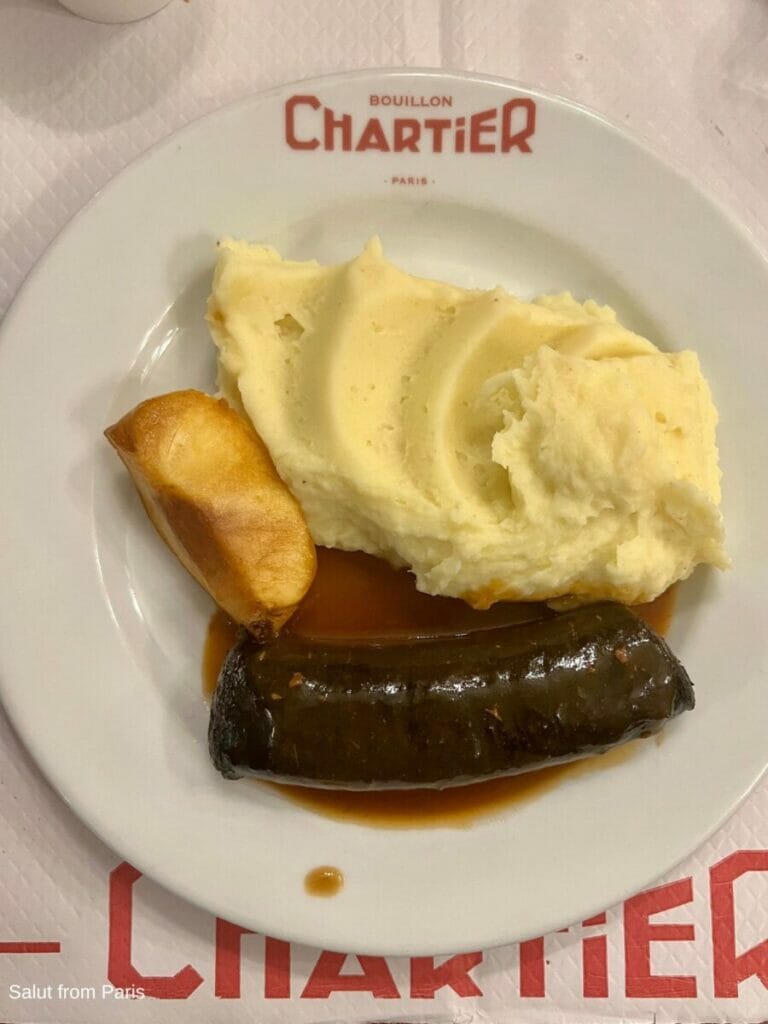 Boudin Noir mit Kartoffelbrei, ein Klassiker