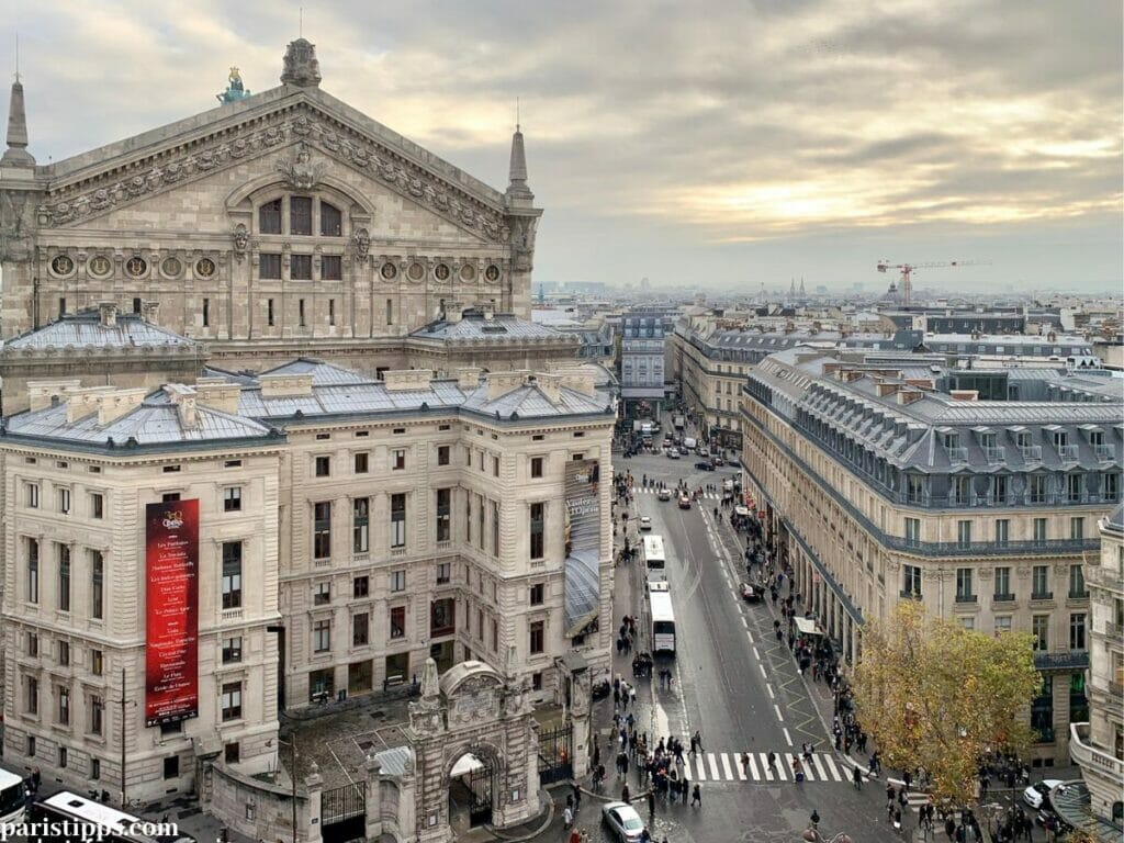 Opéra von der Galerie Lafayette aus gesehen