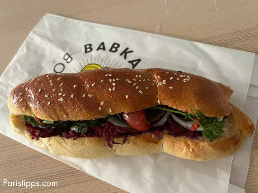 vegetarischer Snack in Paris